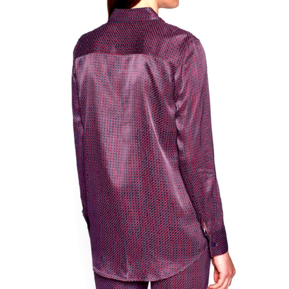 Equipment NEW Austine Shirt In Tawny Port Multi Long Sleeve Print Top S‎ - Picture 5 of 12